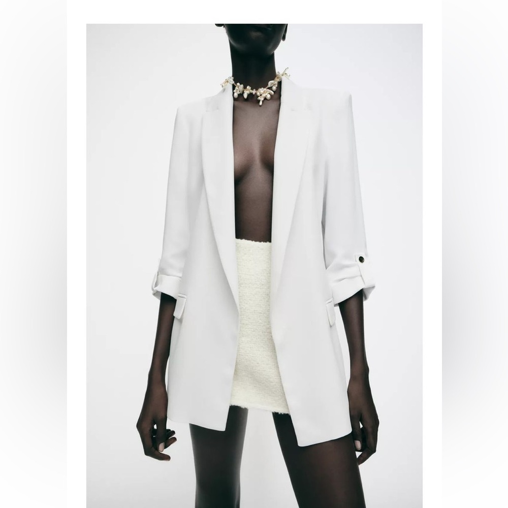 Zara White Women's Blazer